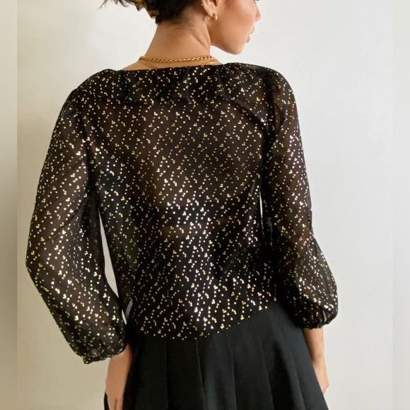 Sunday Best Harper Blouse, Aritzia, Small, Black - Picture 3 of 7